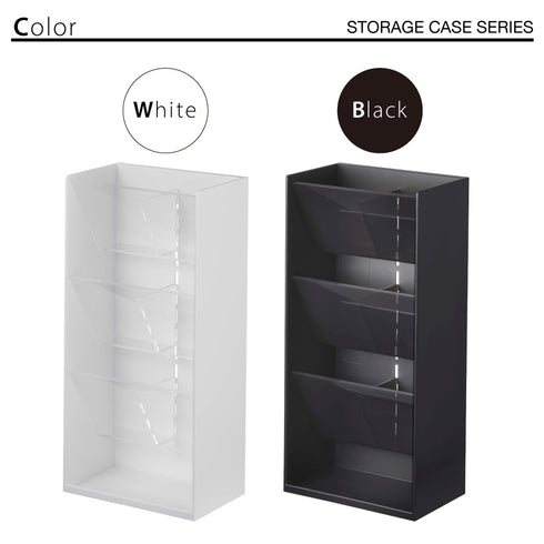 コスメ立体収納ケース タワー 4段 ホワイト.|s6