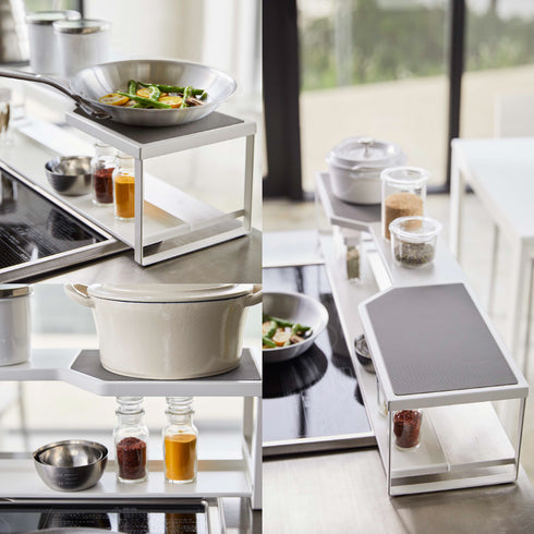 コンロ奥ラック 排気口カバー付き 75cmコンロ用 プレート.|s5