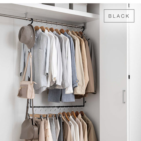 伸縮収納力アップ2段ハンガー スマート.|s9