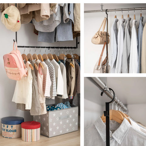 伸縮収納力アップ2段ハンガー スマート.|s10