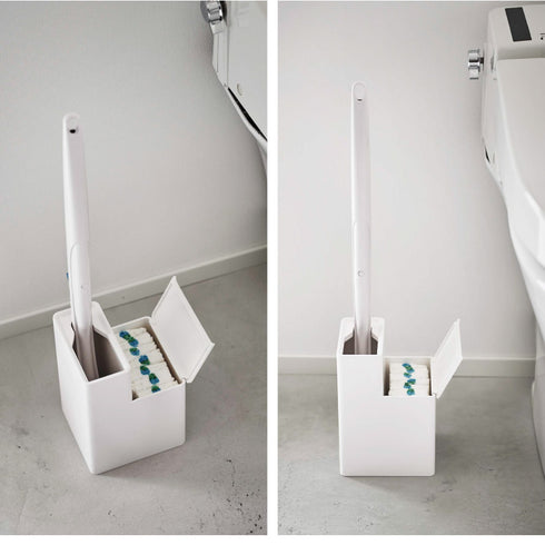 替えブラシ収納付き流せるトイレブラシスタンド タワー.|s8
