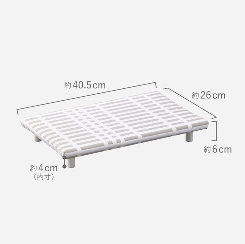 北欧風 暮らしの定番 卓上脚付き 平型アイロン台 S チェック グレー.|s11