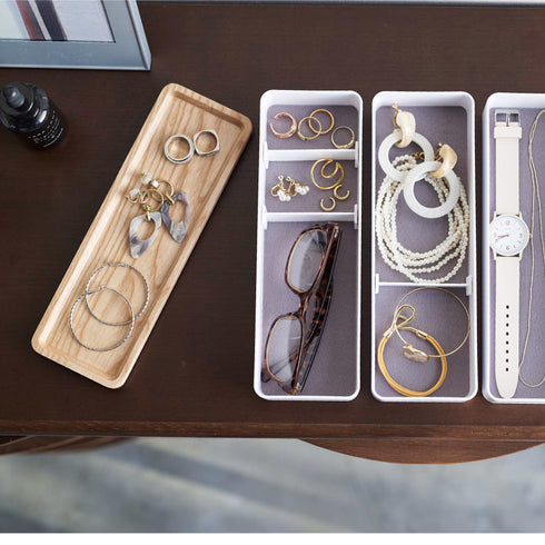 トレー付きスリムアクセサリーケース 3段 リン.|s9