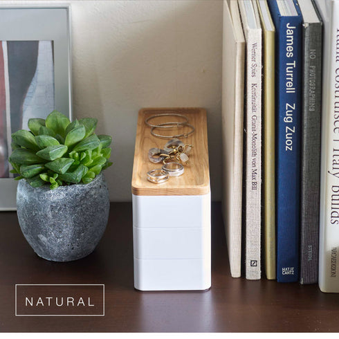 トレー付きスリムアクセサリーケース 3段 リン.|s8