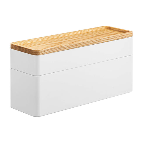 トレー付きスリムアクセサリー&時計ケース リン