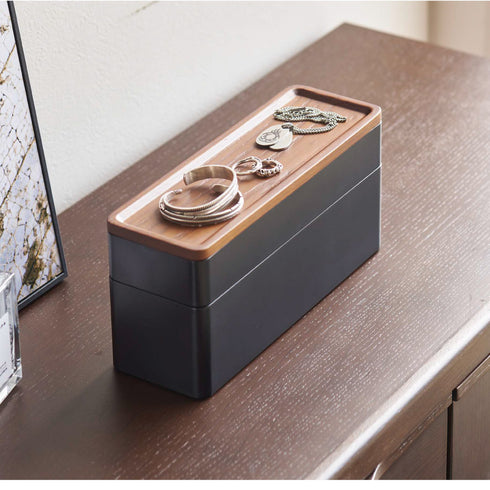 トレー付きスリムアクセサリー&時計ケース リン.|s12