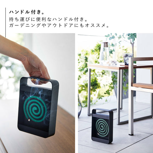 ハンドル付き蚊取り線香スタンド タワー ブラック.|s5