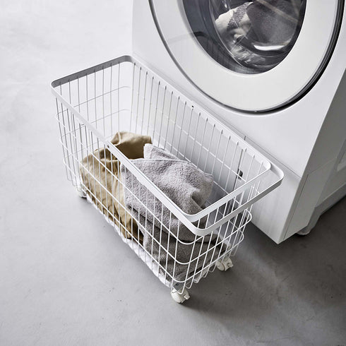 ランドリ―バスケット タワー キャスター付き ワイド&ロー.|s11