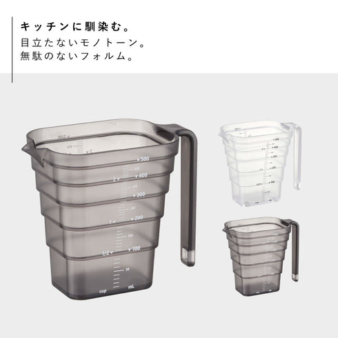マグネット段々計量カップ タワー 500ml.|s2