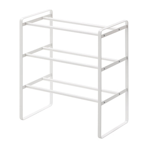 伸縮シューズラック フレーム3段