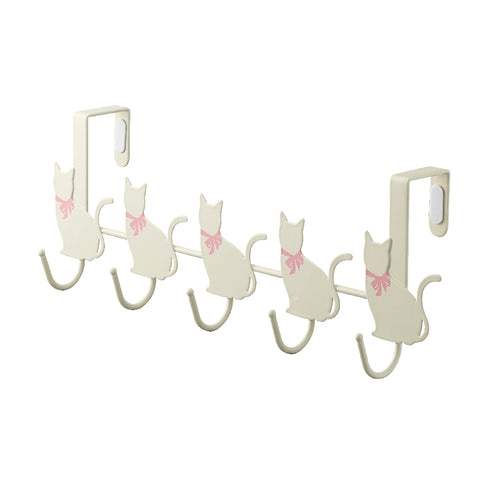 帽子 ドアハンガー猫5連 横型