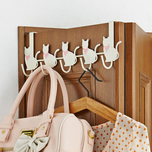 帽子 ドアハンガー猫5連 横型.|m2