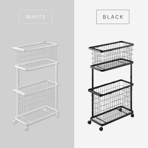 ランドリーワゴン+バスケット タワー スリム.|s13