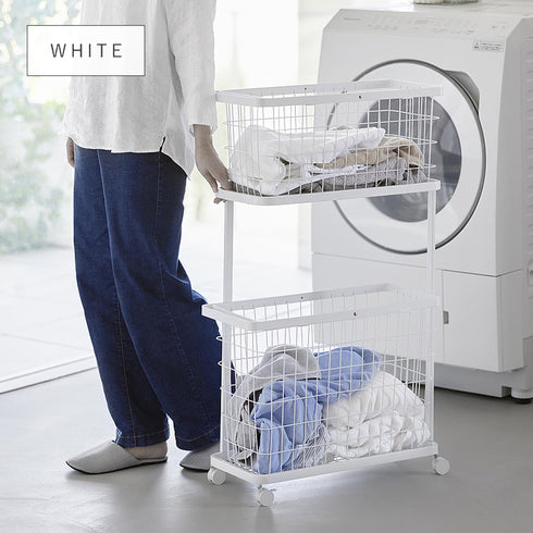 ランドリーワゴン+バスケット タワー スリム.|s8