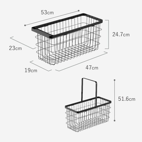 ランドリーワイヤーバスケット タワー スリム M.|s11