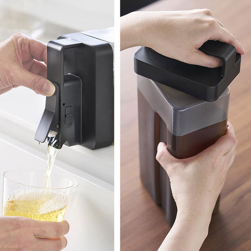 倒して置けてそのまま注げる冷水筒 タワー 2.2L.|s11