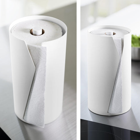片手でカット隠せるキッチンペーパーホルダー タワー 縦タイプ L.|s7
