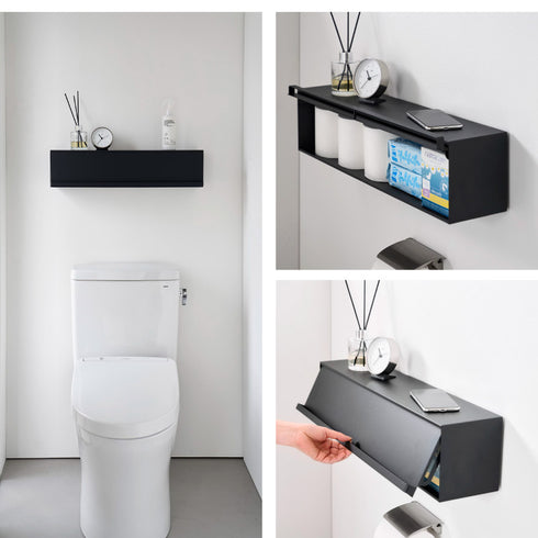 ウォール隠せるトイレ壁収納 タワー 石こうボード 壁対応.|s11