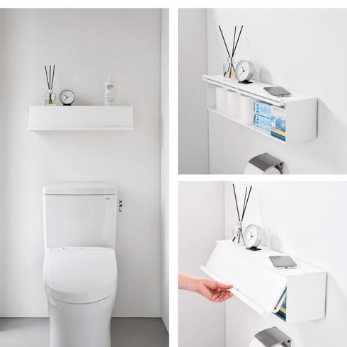 ウォール隠せるトイレ壁収納 タワー 石こうボード 壁対応.|s9