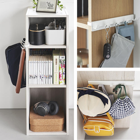 カラーボックスに差し込めるフック5連 スマート.|s7