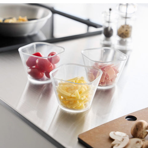 電子レンジ対応洗いやすい下ごしらえボウル タワー S3個組 クリア.|s7