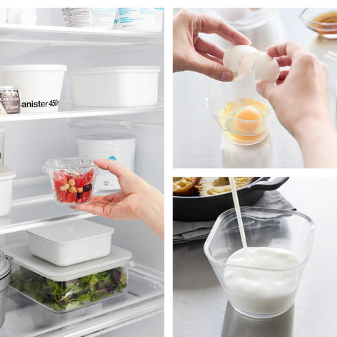 電子レンジ対応洗いやすい下ごしらえボウル タワー S3個組 クリア.|s9