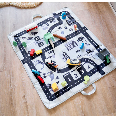 プレイマットにもなるおもちゃ収納 タワー ライトグレー.|s8