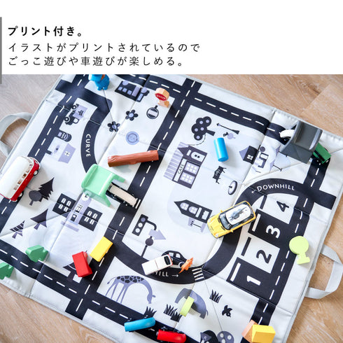 プレイマットにもなるおもちゃ収納 タワー ライトグレー.|s4