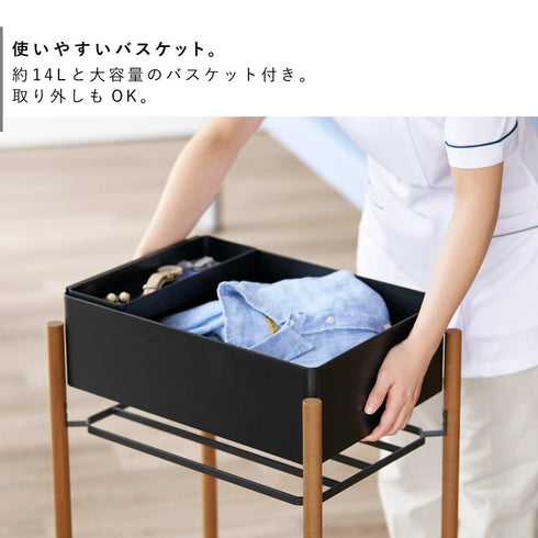 小物トレー付き下段が棚の収納ワゴン 2段 リン.|s4