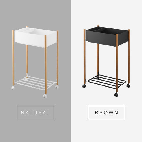 小物トレー付き下段が棚の収納ワゴン 2段 リン.|s13