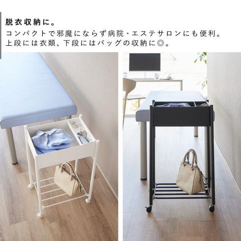 小物トレー付き下段が棚の収納ワゴン 2段 タワー.|s3