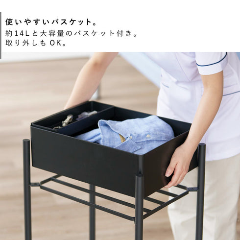 小物トレー付き下段が棚の収納ワゴン 2段 タワー.|s4