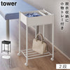 小物トレー付き下段が棚の収納ワゴン 2段 タワー tower.|m2