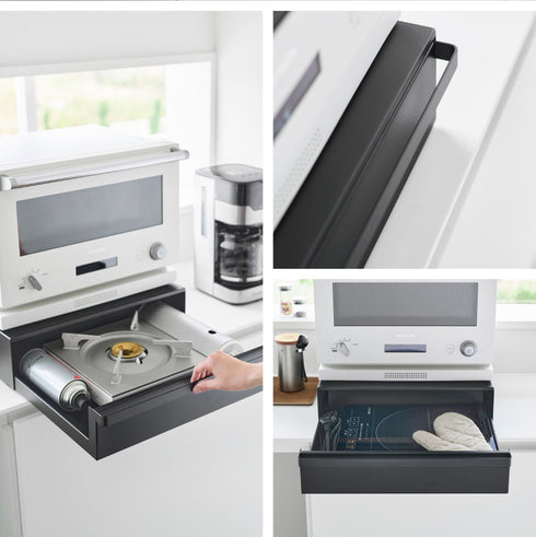 カセットコンロが入る家電下ラック タワー 1段.|s9