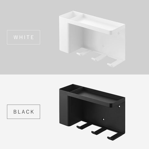 壁付けドライヤー&ヘアーアイロンホルダー タワー トレー付き.|s14