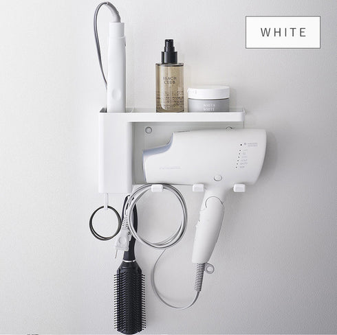壁付けドライヤー&ヘアーアイロンホルダー タワー tower トレー付き.|s9