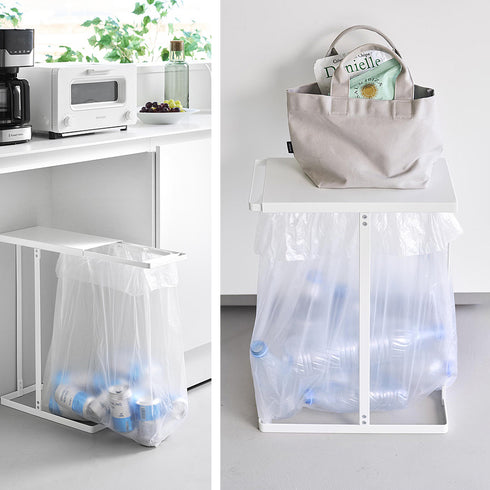 引き出す分別ゴミ袋ホルダー タワー スリム 45L.|s9