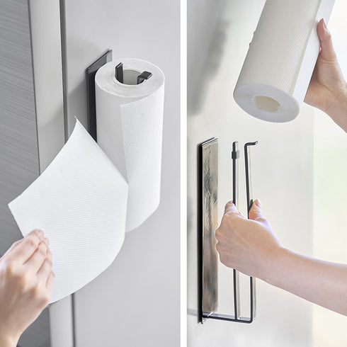 片手でカットマグネットキッチンペーパーホルダー タワー 縦タイプ.|s10