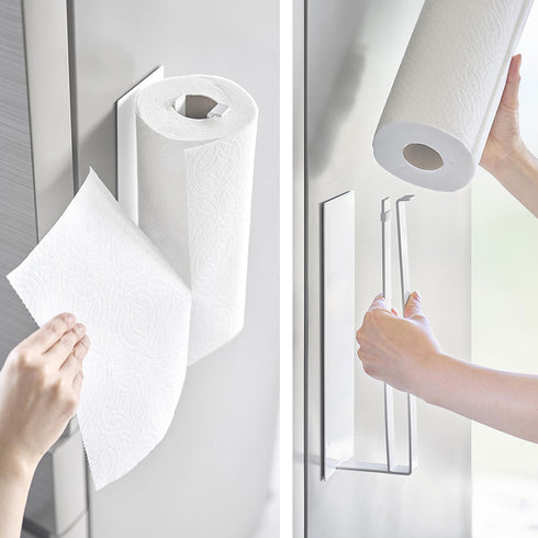 片手でカットマグネットキッチンペーパーホルダー タワー 縦タイプ L.|s8