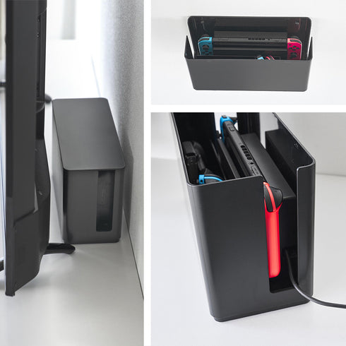 蓋付き重ねられるゲーム機器収納ケース スマート.|s10