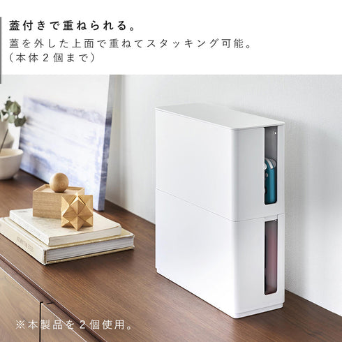 蓋付き重ねられるゲーム機器収納ケース スマート.|s4