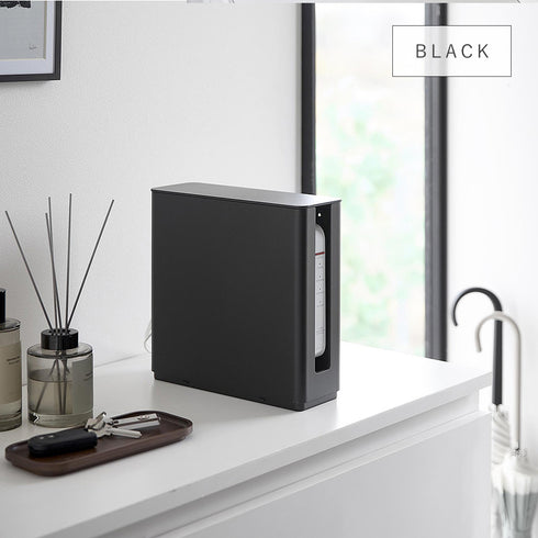 蓋付き重ねられる仕切り付きスリムルーター収納ケース スマート.|s9