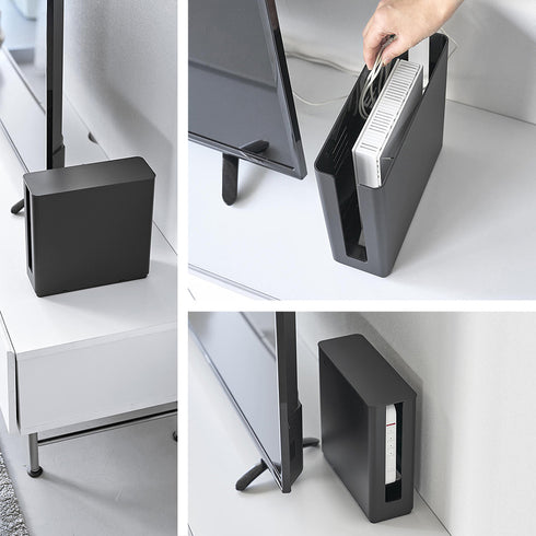 蓋付き重ねられる仕切り付きスリムルーター収納ケース スマート.|s10