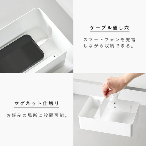 テーブル横回転収納ラック タワー 仕切り付き.|s6