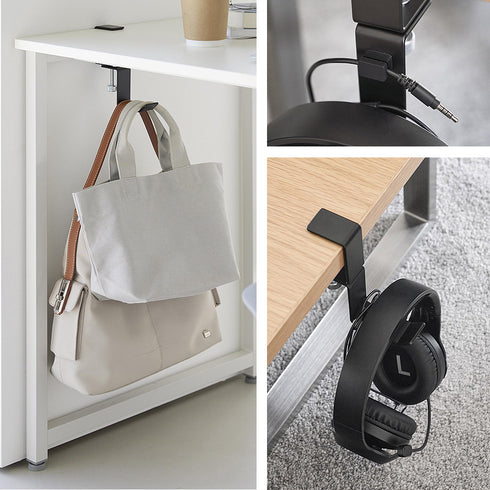 デスク横回転ヘッドホンホルダー スマート.|s10