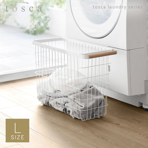 ランドリーバスケット トスカ スリム L ホワイト.|s1