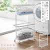 ランドリーワゴン+バスケット トスカ スリム ホワイト.|m2