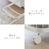 ランドリーワゴン+バスケット トスカ スリム ホワイト.|s6