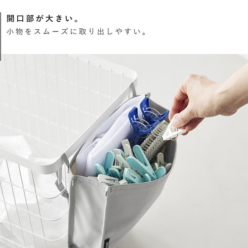 洗濯カゴに取り付けるピンチ&ネット収納ポケット タワー.|s4