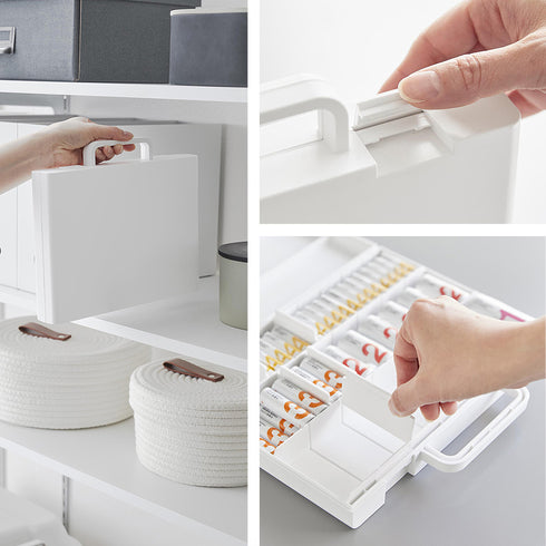 ハンドル付きスリム分別電池ケース タワー.|s8